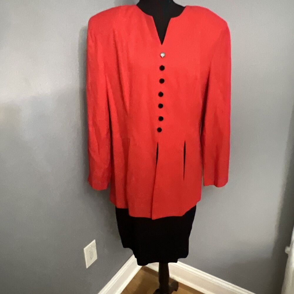 Lois Snyder Dani Max ︱Red Dress︱Vintage︱1980's︱Size 14